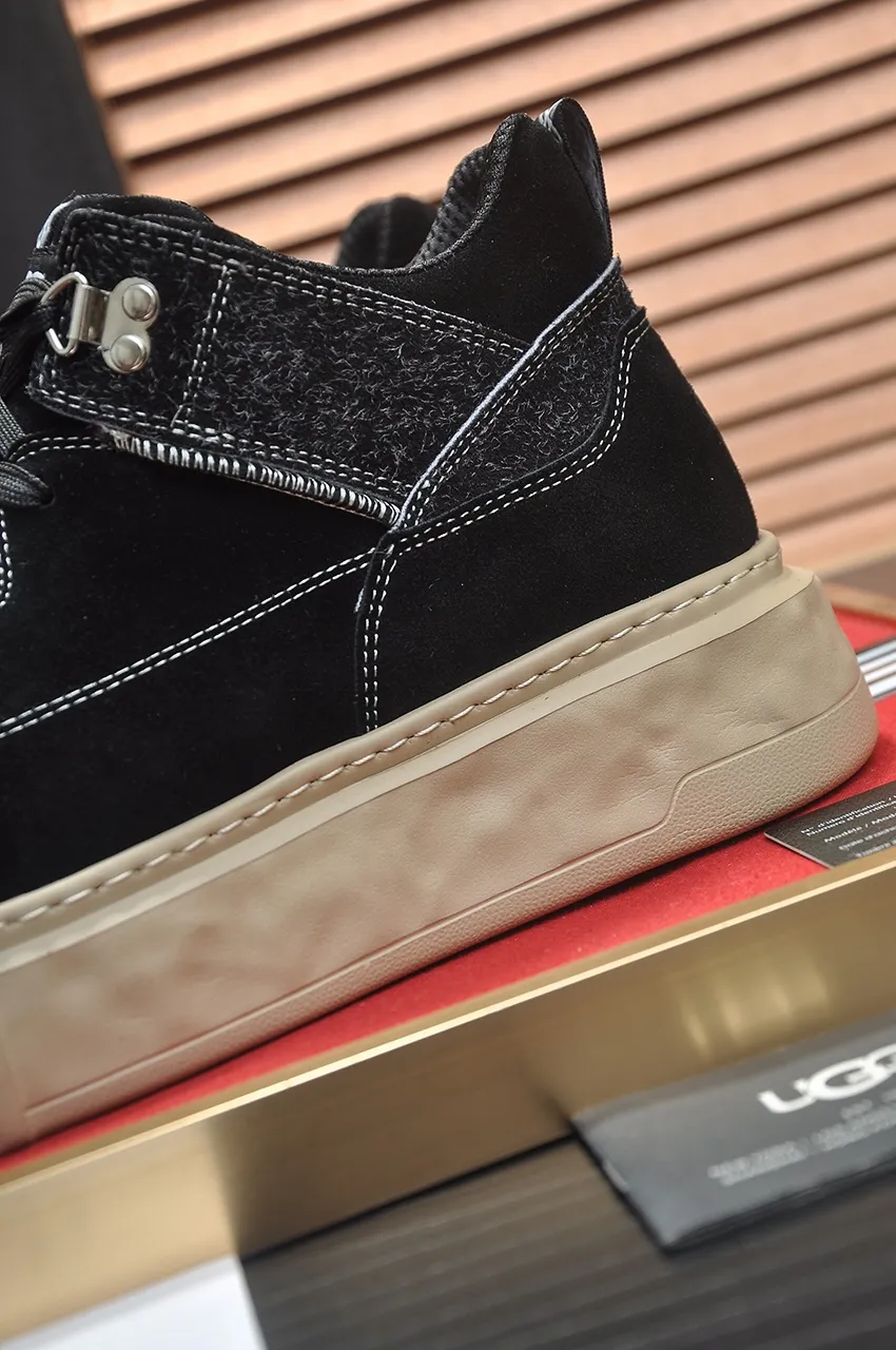 Men's shoes 💰640💶 [UGG] (full wool lining) top-end high-quality fur-in-one warm snow boots from Australia's warm luxury brand men's shoes, UGG-5877 official website synchronized, made of imported cowhide, carefully sewn...Imported rubber foam outsole (comfortable, soft, wear-resistant) The quality is really great...Exquisite workmanship, you can't put it down at first sight, available in sizes 39-44